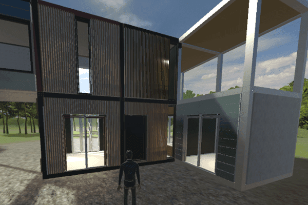 screenshot of a house built in the software.